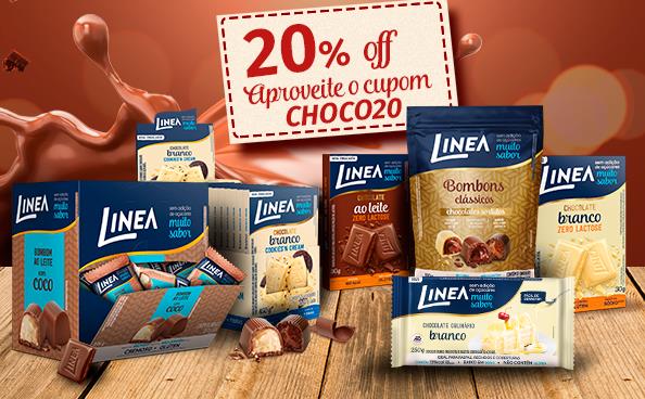 Cupom de 20% desconto em chocolates e bombons Linea - cupom chocolates linea