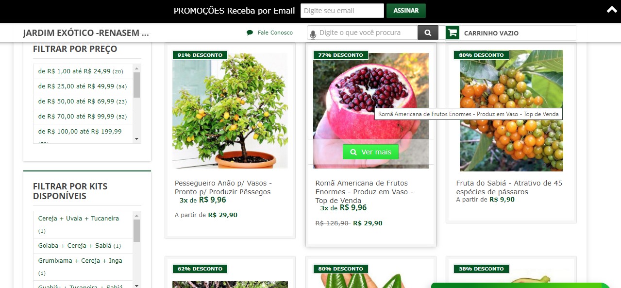 Aproveite os cupons de desconto do PegaDesconto para comprar no Jardim Exótico pagando bem menos