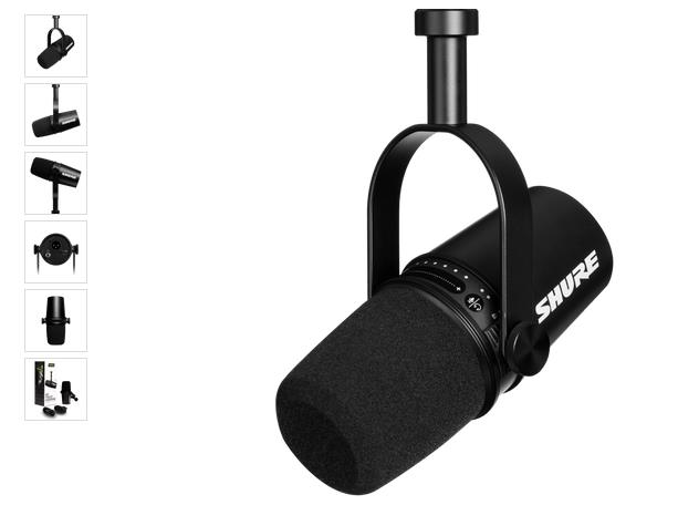 Cupom loja Shure - 5% OFF no Microfone para Podcast MV7 - cupom shure mv7