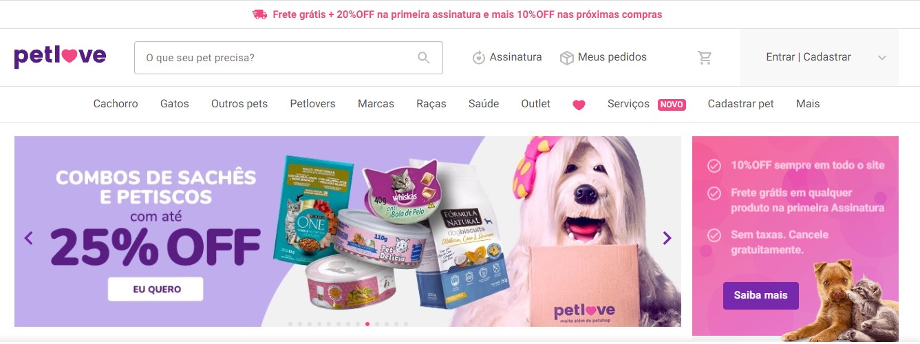 Compre ração para o seu pet na PetLove e pague mais barato pelas suas compras com os cupons de desconto PegaDesconto