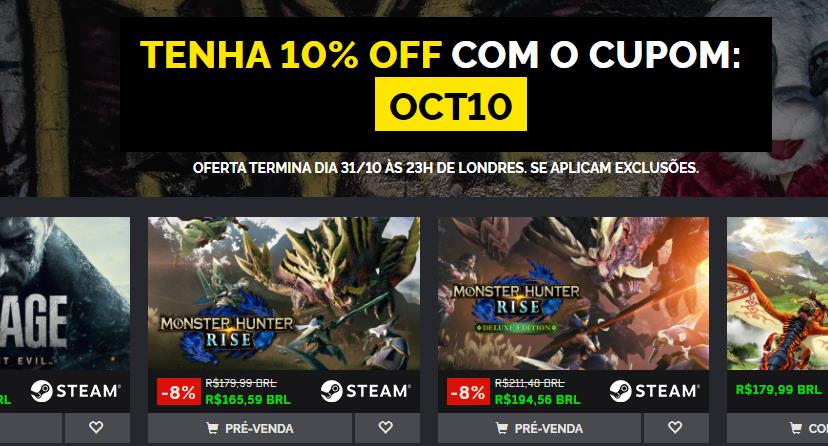 Cupom de 10% em jogos de PC no site Green Man Gaming - cupom 10 green man gaming