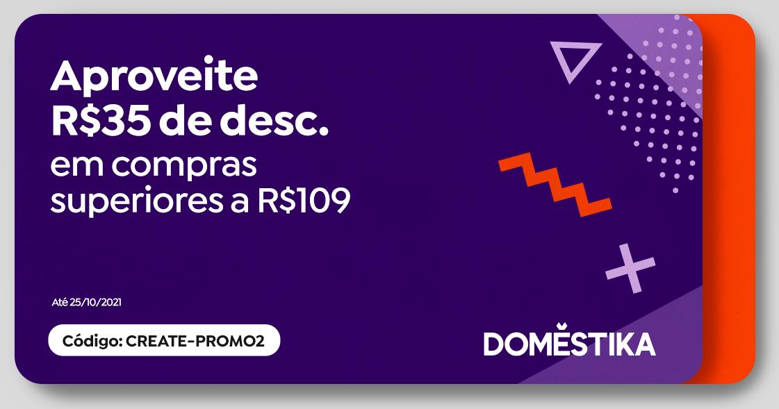 Cupom de R$ 35 OFF acima de R$ 109 em cursos Domestika - cupom domestika 35 fb