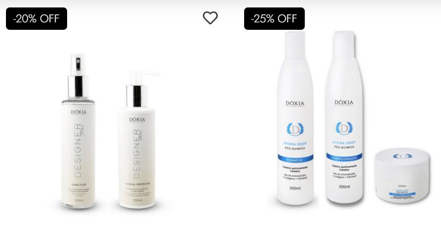 Kits de tratamento para cabelos Dóxia com até 25% OFF - desconto doxia professional