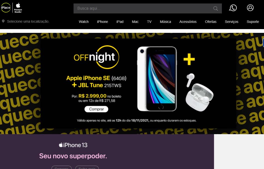 Onde encontrar iPhone para comprar com desconto de Black Friday? - compras online Dicas para economizar loja iplace