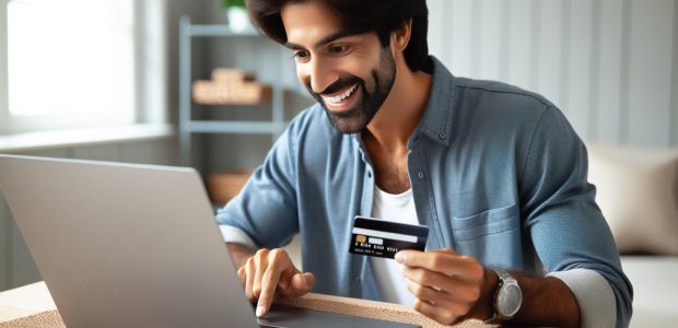 6 dicas para maximizar suas economias em compras online - compras online Dicas para economizar homem comprando online com cartao