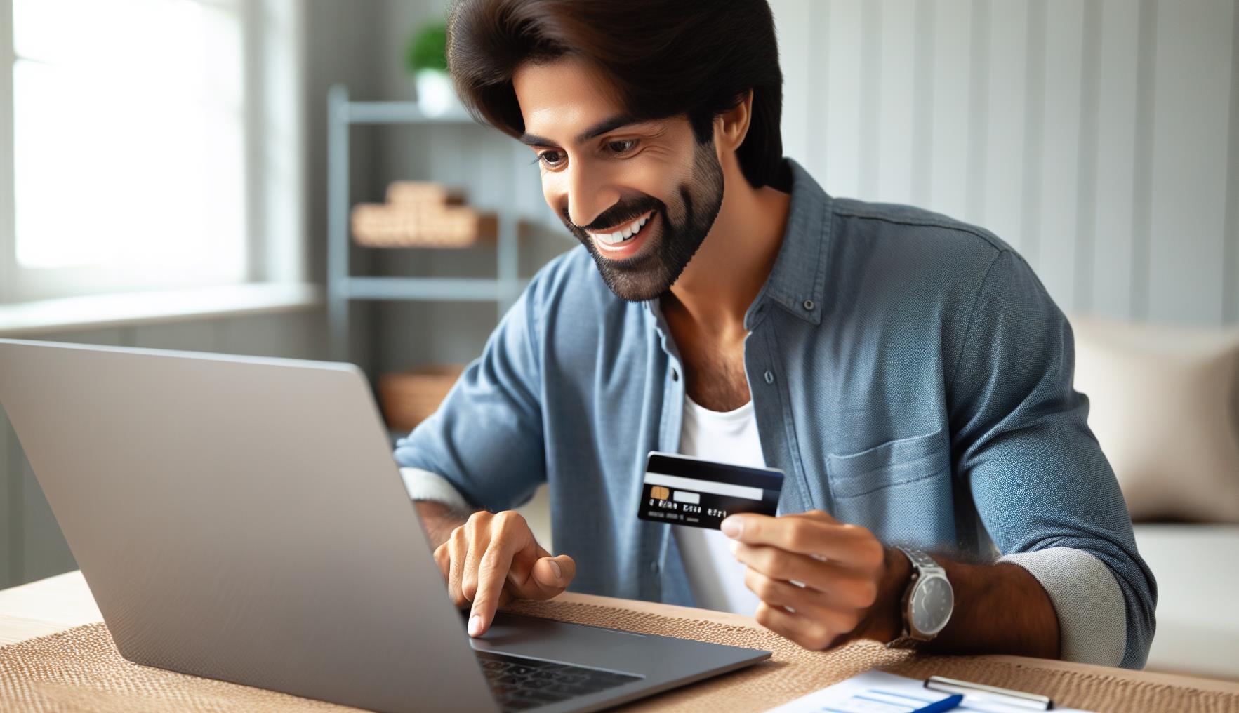 6 dicas para maximizar suas economias em compras online - Olist Tiny Dicas para economizar homem comprando online com cartao