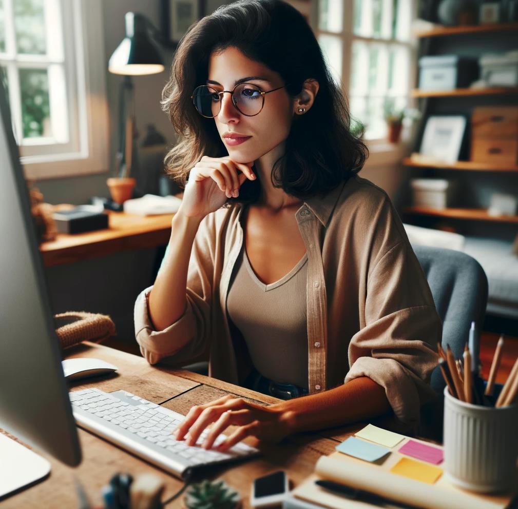 imagem de uma mulher fazendo uma pesquisa online de preços em promoção