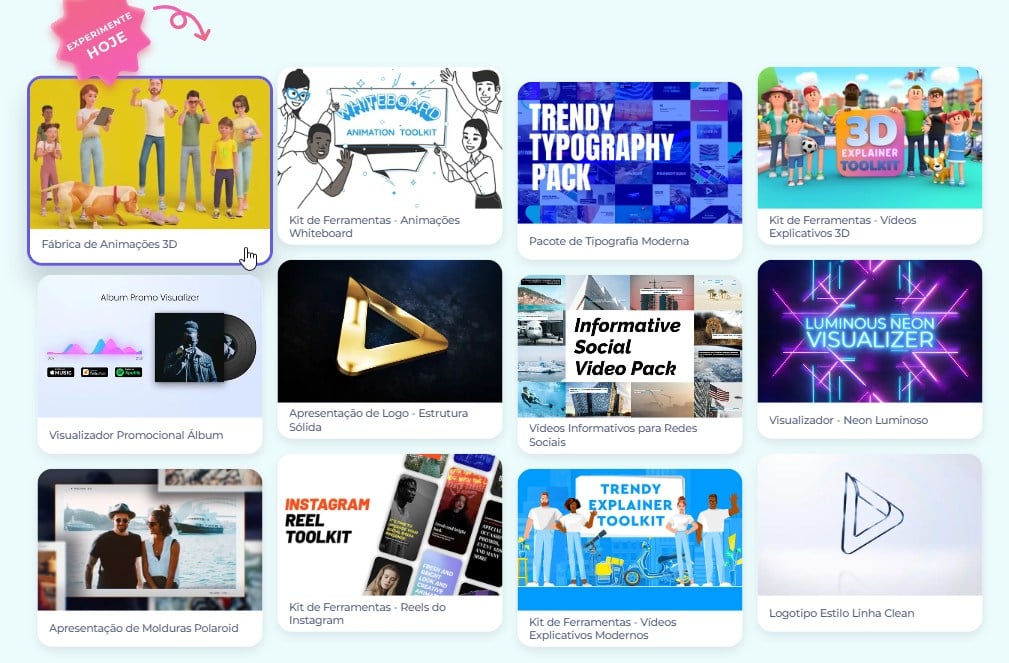 principais recursos do renderforest