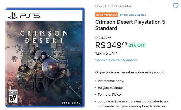 Crimson Desert: análise do game rodando no PS5, com gameplay! - Crimson Desert Notícias comprar crimson desert ps5 midia fisica