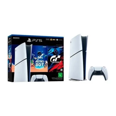 Console Sony PlayStation 5, SSD 825GB, Controle Sem Fio DualSense + 2 Jogos Digitais, Edição Digital - Sony - KaBuM