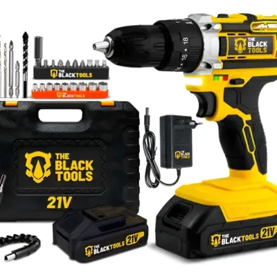 Parafusadeira Furadeira De Impacto The Black Tools Profissional TB-21PX 2 Baterias Com Maleta - The Black Tools - Mercado Livre