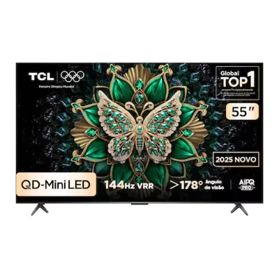 Smart TV 55” TCL 55C6K 4K QD-Mini Led 144Hz Sistema Operacional Google TV - TCL - Casas Bahia