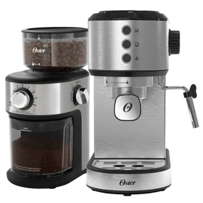 Kit Cafeteira Espresso Perfect Moment e Moedor de Café Precision 18 níveis Oster – 220V - Oster - Loja Oster