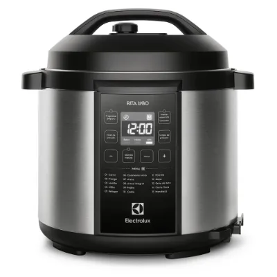 Panela de Pressão Elétrica Electrolux por Rita Lobo 6L Preta Experience Digital (PCC20) - Electrolux - Electrolux