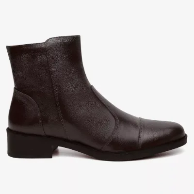 Bota Chelsea Feminina Vittal Sofia em Couro Legitimo Cano Curto e Zíper - Use Vittal - Vittal Calçados
