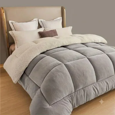 Coberdrom Edredom Casal Queen Manta Sherpa Dupla Face Micropercal 400 Fios Inverno Grosso - NP Enxovais - Shopee