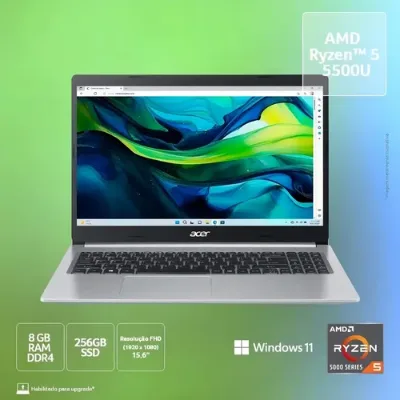 Notebook Acer Aspire 5 A515-45-R5AT AMD Ryzen 5 5500U 15.6″AMD Radeon Graphics 256GB SDD 8GB RAM Windows 11 - Acer - Mercado Livre