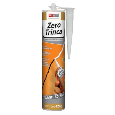 Selante Acrílico Zero Trinca Dry Levis, 420G – Pequenos Reparos e Trincas - Drylevis - Escuta o Véio