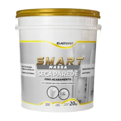 Massa Fina Seca Parede Elastment, 20KG Branco – Anti Mofo, Resistente à Água - Elastment - Escuta o Véio