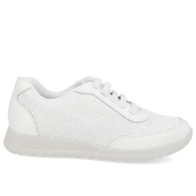 Tênis Casual Branco Couro – Loja Online de Calçados Femininos Confortáveis - Usaflex - Usaflex
