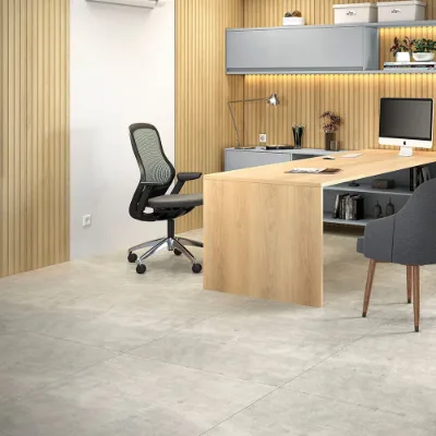 Piso Laminado Eucafloor Colado Square Concreto 90,6 x 90,6 cm - Eucafloor - Loja Eucatex