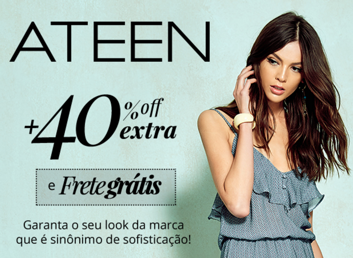 Cupom 40% em roupas Ateen no site Off Premium - CUPOM 40 OFF premium ateen