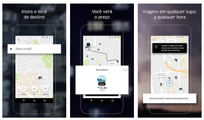 Diferenças entre aplicativos de transporte Easy Taxi, 99 POP, Uber e Cabify - aplicativos de transporte Artigos aplicativo uber