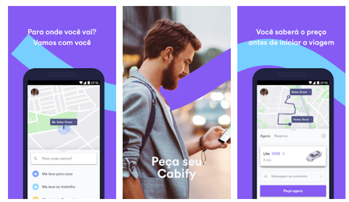 Diferenças entre aplicativos de transporte Easy Taxi, 99 POP, Uber e Cabify - aplicativos de transporte Artigos app cabify