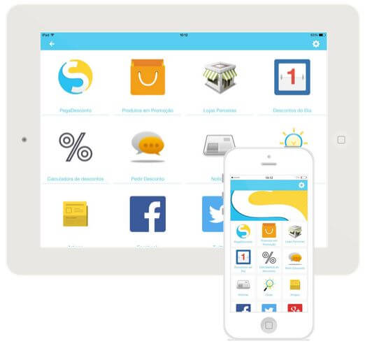 Novo App de descontos para smartphones e tablets - Artigos app pega desconto