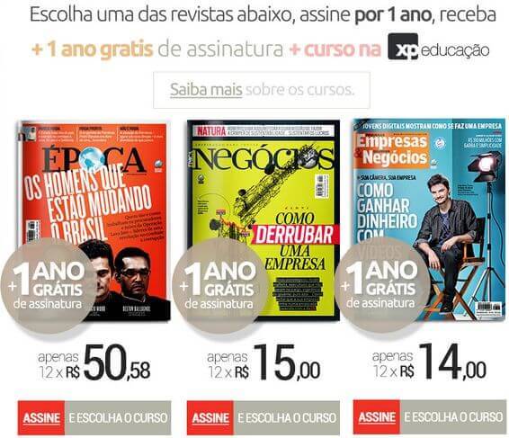 assinatura revista editora globo