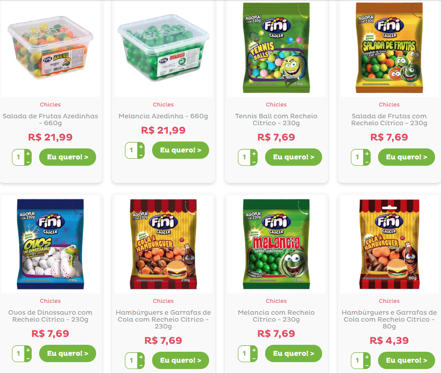 Chicletes FINI com desconto de 15% na loja online - chicles fini comprar