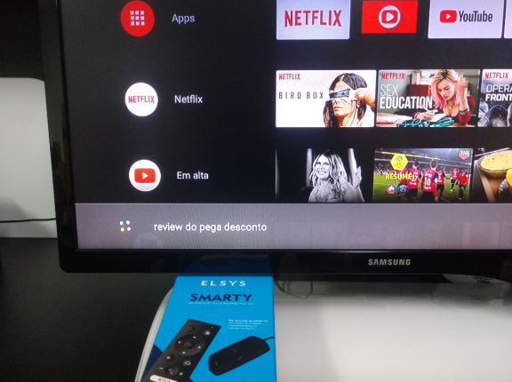 Análise review Elsys Smarty com Android TV. Vale a pena comprar? - Tecnologia e Internet controle de voz elsys smarty