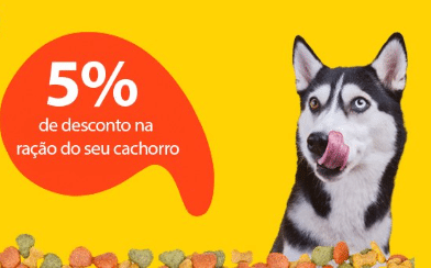 Desconto extra de 5% em ração de cachorro no site Petz - cupom 5 petz caes