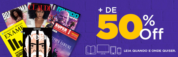 Assinatura de revistas Abril com 50% OFF para 2 anos! - cupom 50 off assine abril