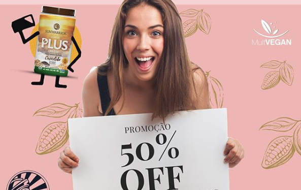 Cupom de 50% OFF em todas as Proteínas Multvegan - cupom 50 off multvegan