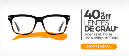 Desconto de 40% em Lentes de Grau - cupom lente oculosworld