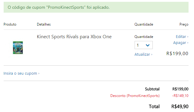 cupom microsoft store em games
