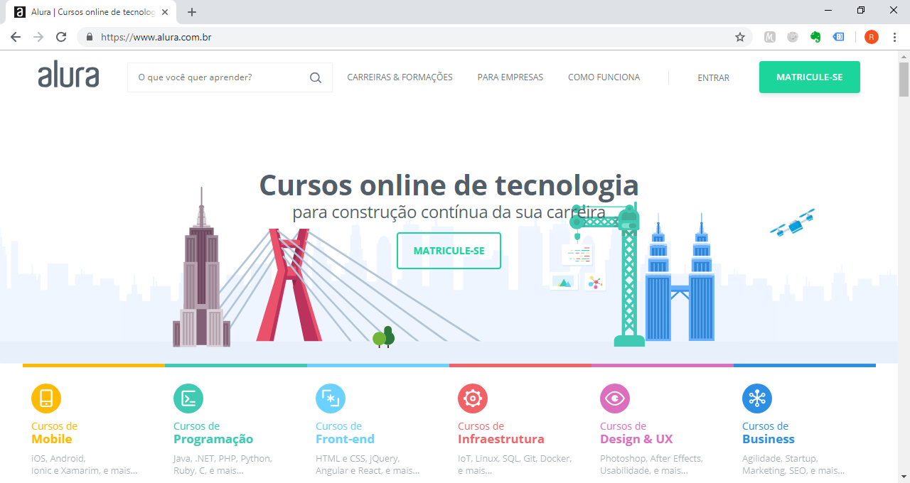 Alura cursos de tecnologia e programação