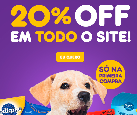 Cupom 20% OFF em todo site Petlove - desconto 20 petlove