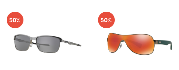 Desconto Sunglass Hut de 50% em óculos de Sol - desconto 50 off em oculos