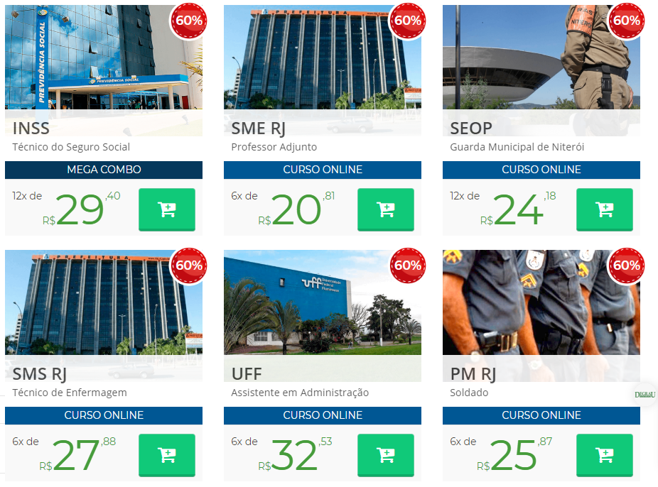 Desconto de 60% em cursos online para Concursos Públicos - desconto 60 off concurso publico degrau cultura