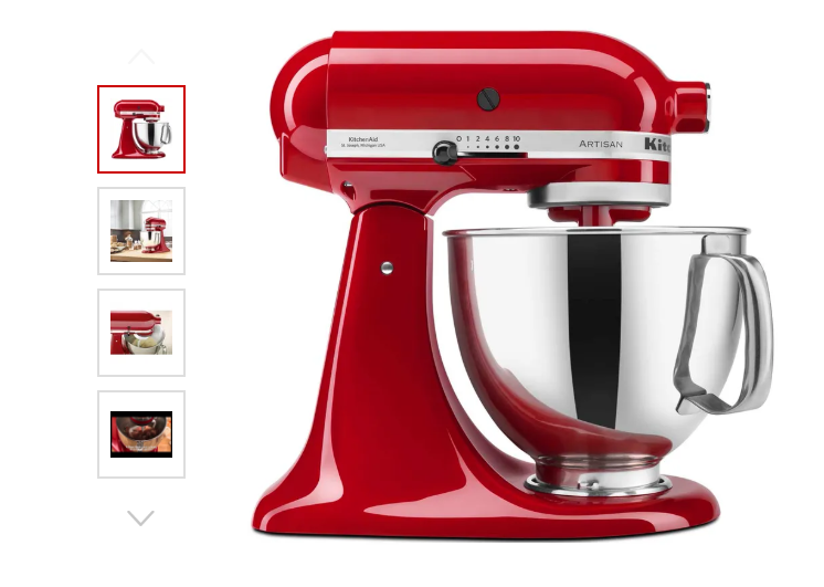 Cupom desconto de R$ 800 na Batedeira Artisan KitchenAid - desconto Batedeira Stand Mixer Artisan