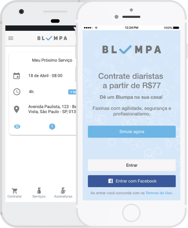 Cupom promocional Blumpa de 10% OFF - desconto blumpa diaristas 3