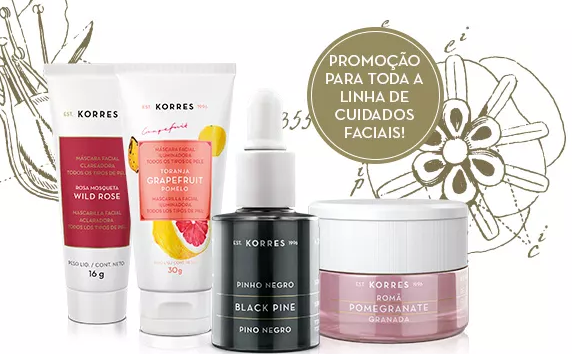 Cupom 10% OFF na Korres para primeira compra - desconto korres cosmeticos