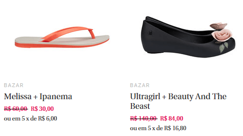 Desconto loja Melissa até 50% OFF e frete grátis - desconto melissa