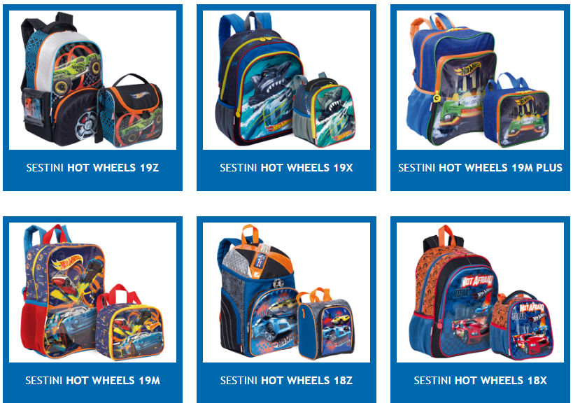 Cupom 15% OFF em todas as mochilas Hot Wheels - desconto mochilas hot wheels sestini