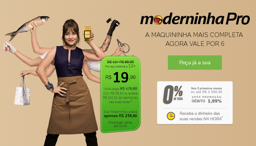 Desconto Moderninha Pro - até 33% no site PagSeguro - desconto moderninha pro
