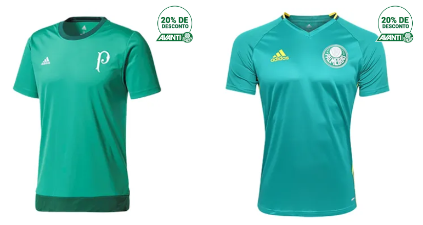 Outlet Palmeiras Store - camisas e vestuário com 20% OFF - desconto palmeiras store
