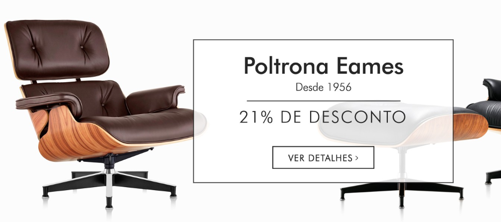 Desconto de 21% em Poltronas Charles Eames - desconto poltronas eames