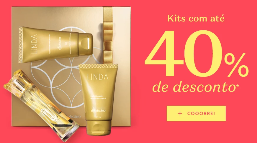 Todas as ofertas até 40% OFF + frete grátis no site O Boticário - desconto promoção o boticario